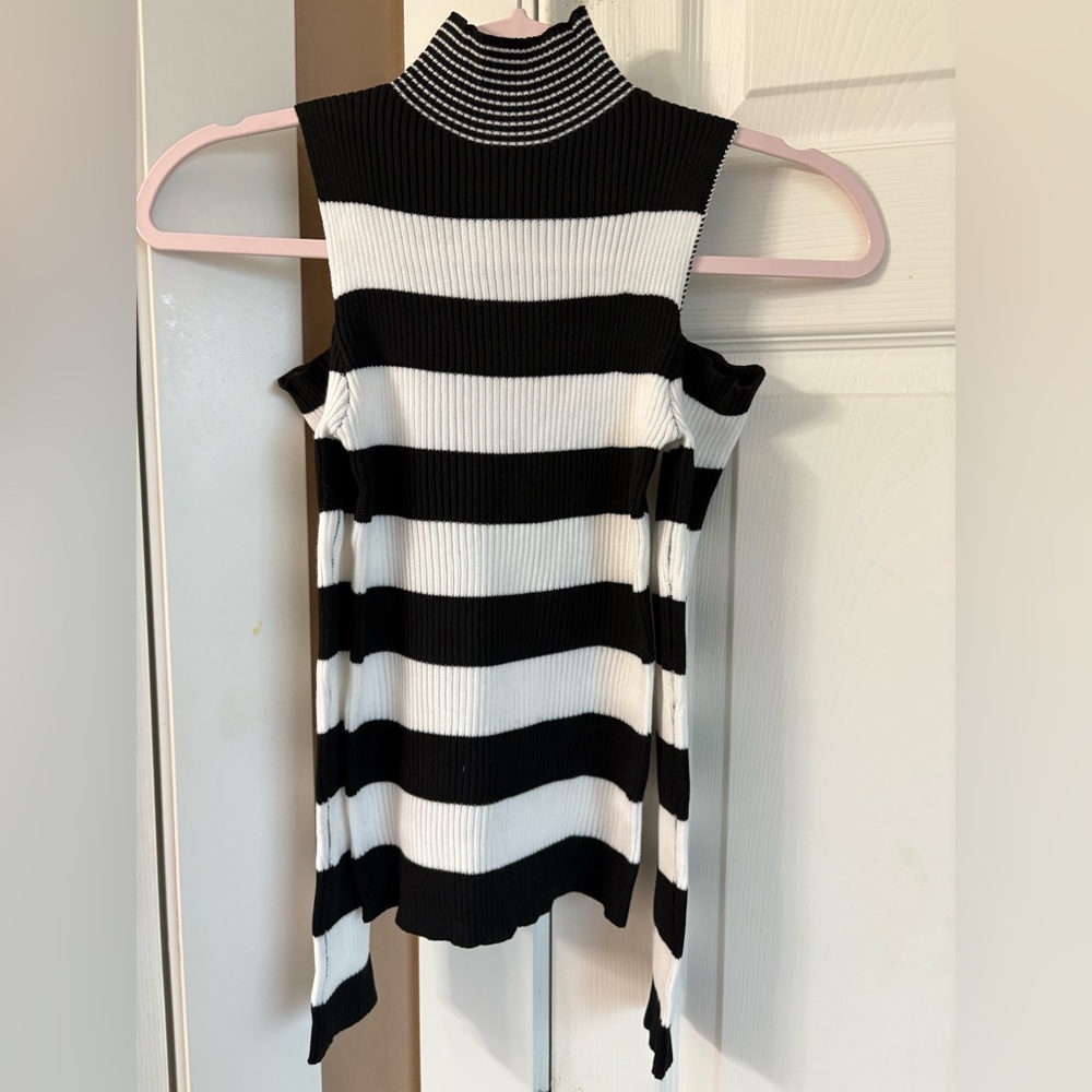 Girls Black and White Sweater
